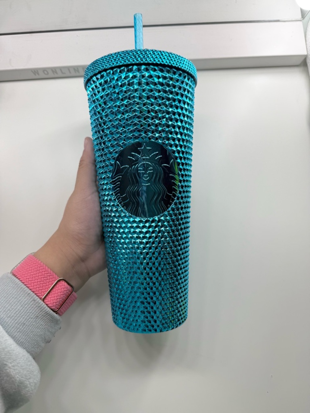 Starbucks Blue Chrome Venti Tumbler
